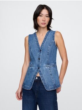 GAP Longline Denim Vest